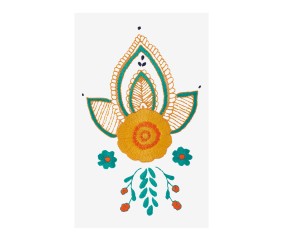 Patron de broderie Fleur de...