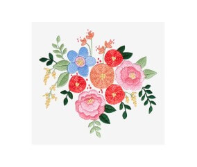 Patron de broderie Fleurs...