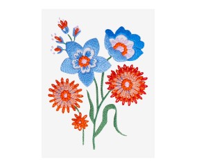 Patron de broderie Fleurs...