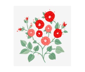 Patron de broderie Roses...