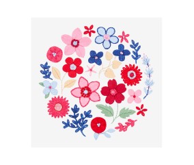Patron de broderie Boule de fleurs DMC - modèle à télécharger