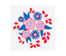 Patron de broderie Bouquet...