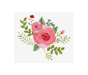Patron de broderie Roses et...