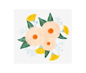 Patron de broderie Fleurs...
