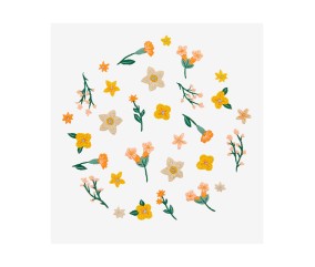 Patron de broderie Fleurs...