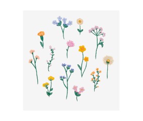 Patron de broderie Fleurs...