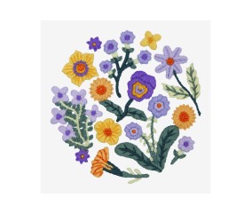 Patron de broderie Fleurs...