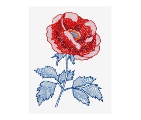 Patron de broderie Pivoine...