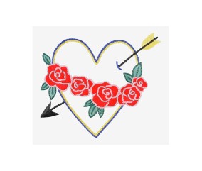 Patron de broderie Cœur et...