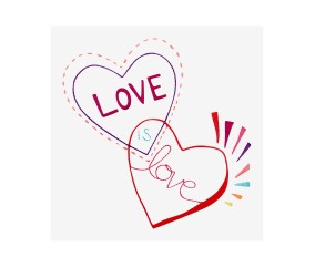 Patron de broderie Love is...