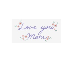 Patron de broderie Love you...