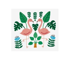 Patron de broderie Flamants...