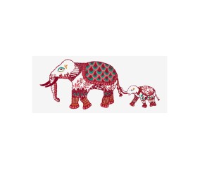 Patron de broderie Éléphant...