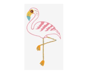 Patron de broderie Flamant rose au trait DMC - modèle à télécharger