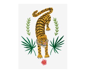 Patron de broderie Tigre et...