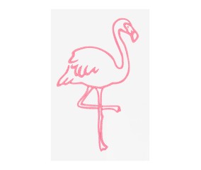 Patron de broderie Flamant rose sur une patte DMC