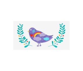 Patron de broderie Oiseau folk DMC - modèle à télécharger