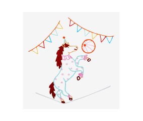 Patron de broderie Poney...