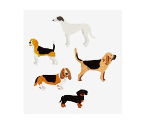 Patron de broderie Chiens...