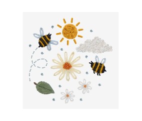 Patron de broderie Abeilles d'été DMC - modèle à télécharger