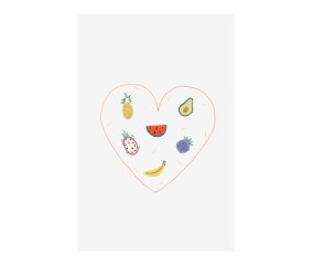 Patron de broderie Cœur de fruits par Baobap DMC