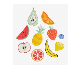 Patron de broderie Salade de fruits DMC - modèle à télécharger