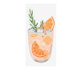 Patron de broderie Spritz pamplemousse DMC - modèle à télécharger