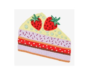 Patron de broderie Gâteau fromage et fraises DMC