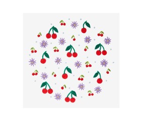 Patron de broderie Semis de cerises DMC - modèle à télécharger