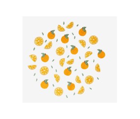 Patron de broderie Semis d'oranges DMC - modèle à télécharger
