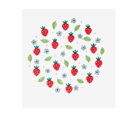 Patron de broderie Semis de fraises DMC - modèle à télécharger
