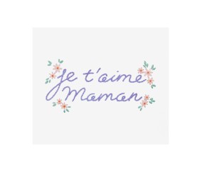 Patron de broderie Je t'aime maman DMC - modèle à télécharger