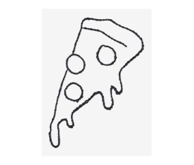 Patron de broderie Part de pizza DMC