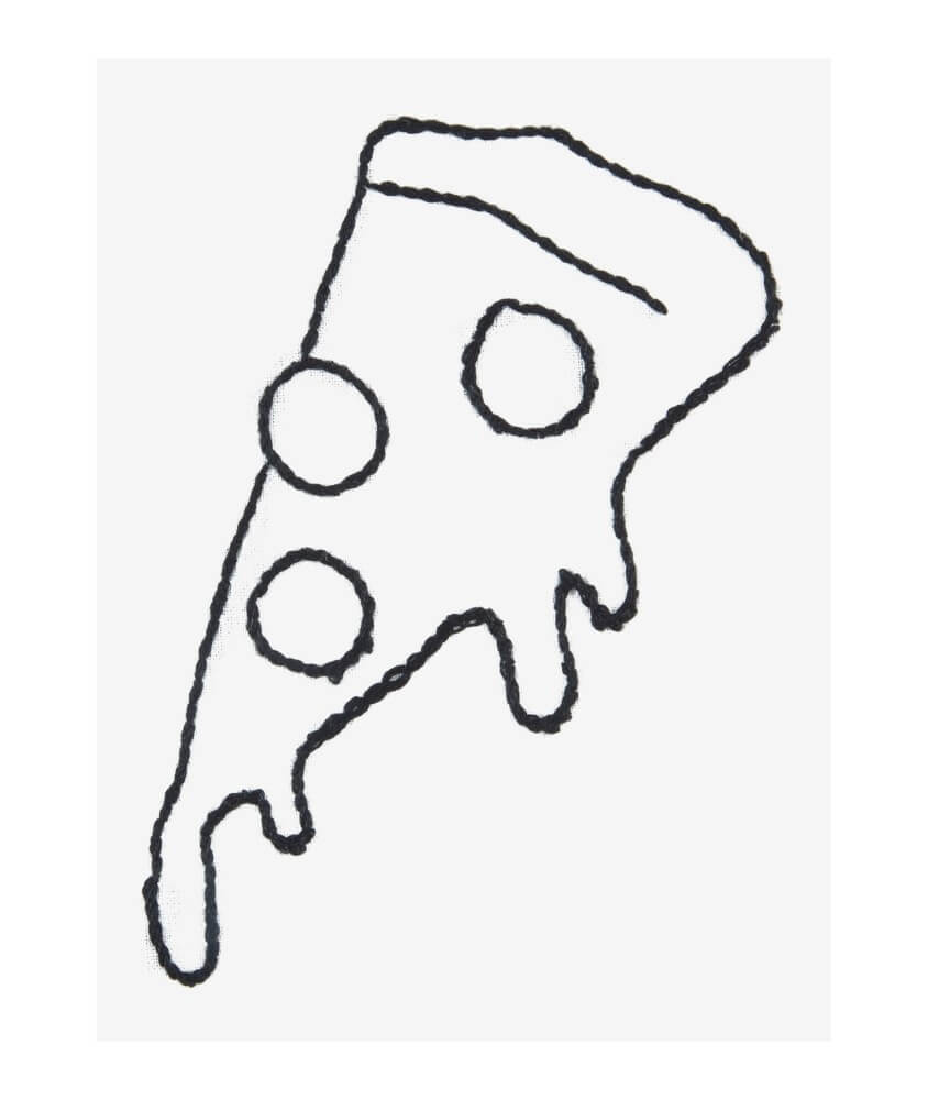 Patron de broderie Part de pizza DMC