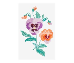 Patron de broderie Pensées...