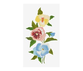 Patron de broderie Pensées...