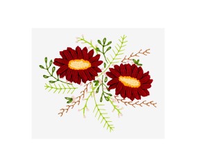 Patron de broderie Dahlias...