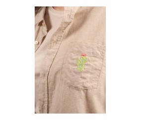 Patron de broderie Mini cactus pour chemise DMC - modèle à télécharger