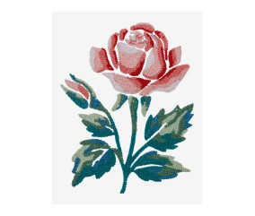 Patron de broderie Rose au...