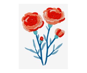 Patron de broderie Œillets...