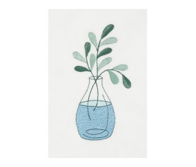 Patron de broderie Vase et...