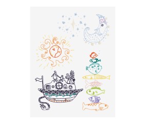 Patron de broderie Mer et...