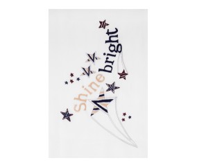 Patron de broderie Message Shine Bright étoilé DMC