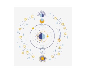 Patron de broderie Étoiles et lunes mystiques DMC