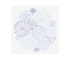 Patron de broderie Cercles bleus DMC - modèle à télécharger
