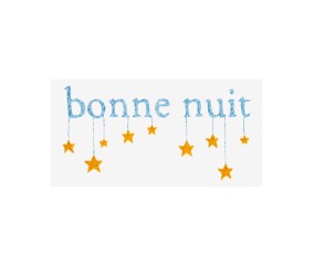 Patron de broderie Message Bonne nuit DMC - modèle à télécharger