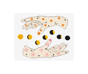 Patron de broderie Lune entre les mains DMC - modèle à télécharger