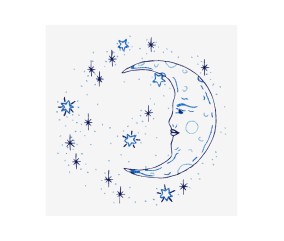 Patron de broderie Lune et...