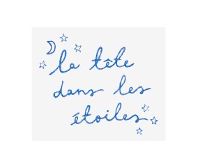 Patron de broderie Message La tête dans les étoiles DMC