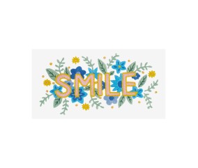 Patron de broderie Smile fleuri DMC - modèle à télécharger
